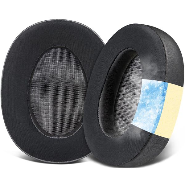 SOULWIT Cooling Gel Ear Pads Cushions Replacement, Earpads Compatible with Sony WH-H900N (h.Ear on 2 Wireless) & MDR 100ABN (h.Ear on Wireless) Noise Canceling Over-Ear Headphones - Black