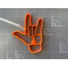 Hook Em Horns Cookie Cutter - I Love You Shield Cookie Cutter