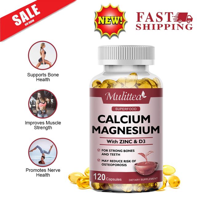 Zinc Calcium Magnesium & Vitamin D Complex Supplement 120 Vegetarian Pills