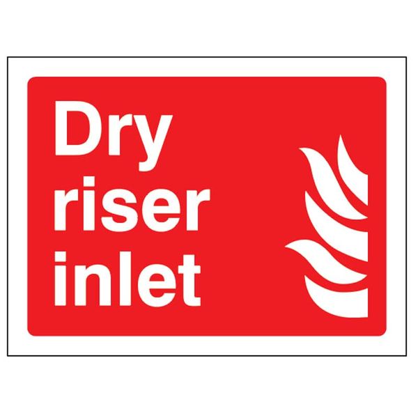 Dry Riser Inlet (Self Adhesive Vinyl Safety Label)