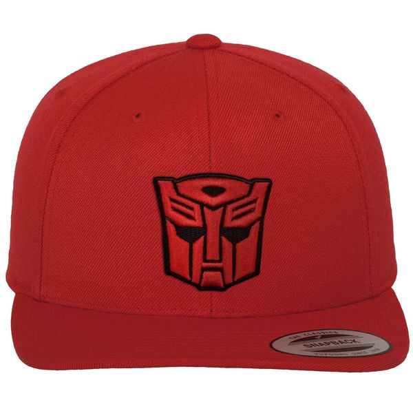 Transformers Officially Licensed Autobots 3D Patch Premium Snapback Cap (Red)