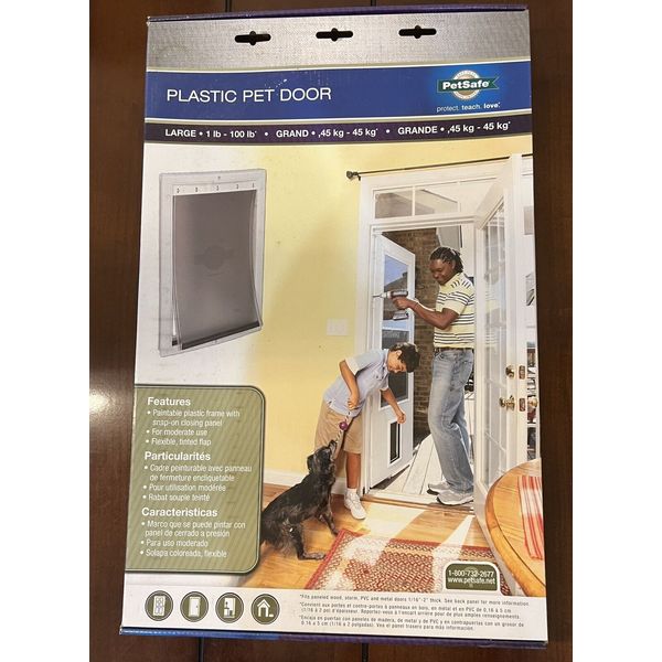 PetSafe LARGE ENTRY PET DOOR  Dogs & Cats 1-100 Lbs   #HPA11-10968 NEW IN BOX