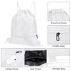 PATIKIL Drawstring Backpack Bag, Drawstring Gym Bag String Backpack with Zip Pocket for Women Men, White