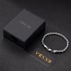 VEXXS Men's Bracelet 5 mm Cord Chain Bracelet, Rope Chain Bracelet 18 Carat Gold-Plated Bracelets for Men, Bracelet Men's Curb Bracelet, Jewellery Gift, Stainless Steel