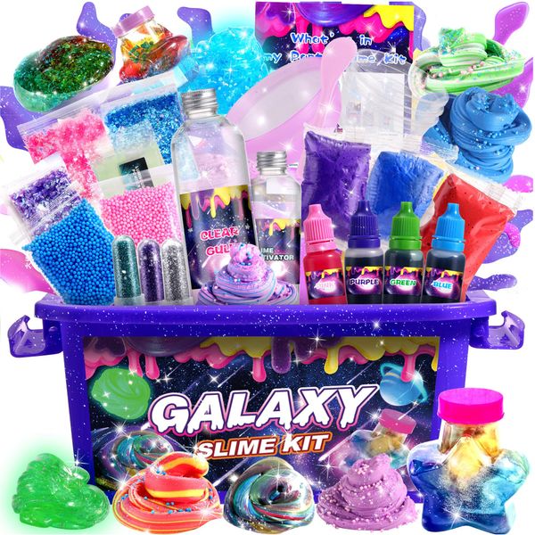 Slime Kit,Party Favor for Kids Girls & Boys,Non Sticky, Stress & Anxiety Relief, Wet, Super Soft Sludge Toy,Birthday Gifts for Kids Girl and Boys