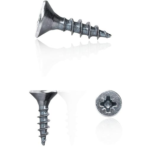 M4 Wood Screws Zinc Plated Long 0.5 inch (0.16" x 0.59") 4.0 x 15mm Box of 100pcs