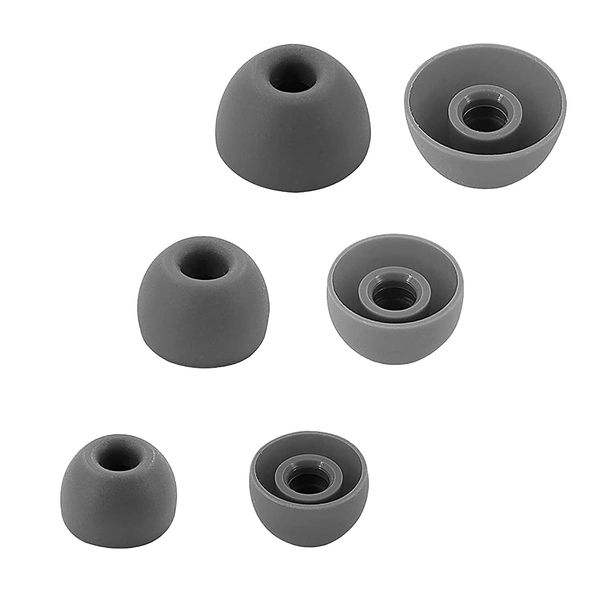 Aiivioll 6pcs Silicone Ear Tips for Beats Fit Pro/Studio Buds In Ear Tips Eartips Replacement Buds S/M/L（Dark Gray）