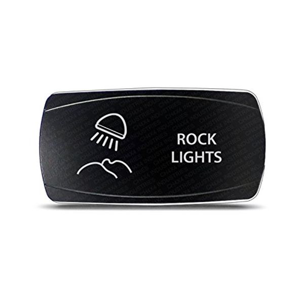 CH4x4 Rocker Switch Rock Lights Symbol 2 - Horizontal - Blue LED