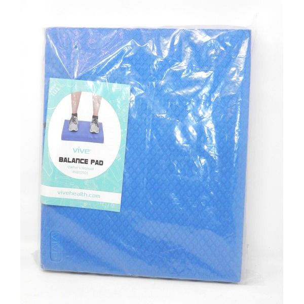 Vive Health Balance Pad Blue 15.5x13" Foam 2.4" Thick Rehab Exercise Cushion New