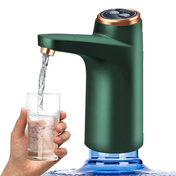 Water Bottle Pump for 5 Gallon Water Bottle Dispenser Pump SystemUSB Charging Automatic Drinking Water Pump Portable Electric Water Dispenser (Green)