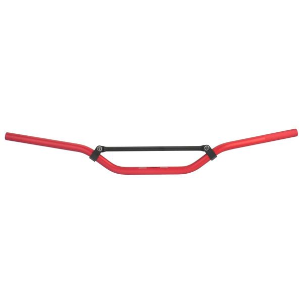 ZETA ZE07-6653 NewCom Handlebar, 7/8 Bar, Motard MED Bar Clamp Diameter Diameter 0.9 inches (22.2 mm), Aluminum, Red