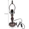 Bieye B10718 Antique Brown Table Lamp Base with E26 Light Socket, 4" Wx14.5 H