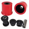 PSB Bushings - Complete Front Lower Pressed Arm Polyurethane Bushing Kit - Compatible With VW Polo MK4 2002 - 2008, Red & black