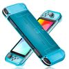 FANPL [Improved Version] Dockable Clear Case for Nintendo Switch OLED 2021, Protective Case Cover for Switch OLED and Joy Con Controller - Strong and Durable, Not Easy to Fall Off (Blue)