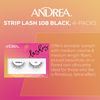 Andrea Strip Lash 108 Black, 4 packs