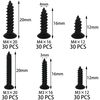 180 PCS M3 M4 Black Flat Head Phillips Self Tapping Wooden Screws