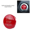 Car Engine Start Button, Car One-Key Start Stop Button Engine Ignition Switch Cover with Screwdriver & Clay for E Chassis 3 series (Red)