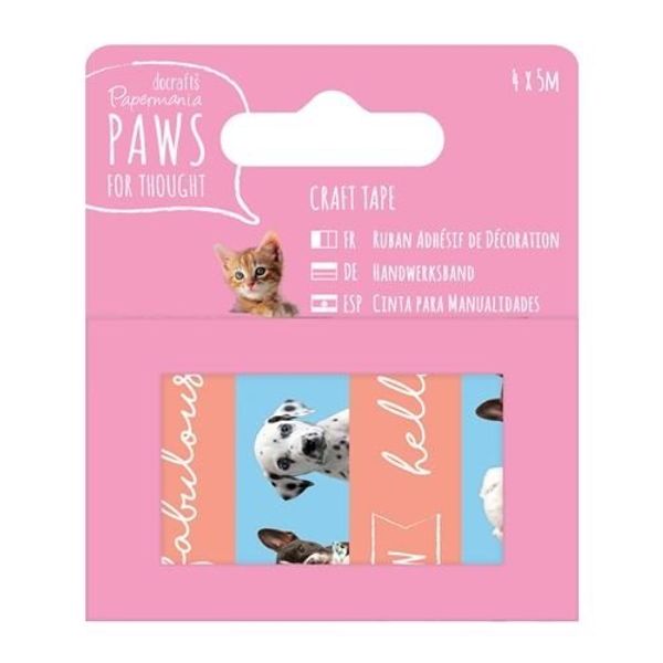 Docrafts Papermania Paws for Thought - Craft Tape 5m Rolls