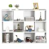 12-Cube Stackable Storage Organizer Display Bookcase for Home Office Decor 