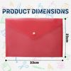 CHPL- | 20 PCS | A4 Size Document Wallet Folder, Durable & Waterproof Folder for Office, School, and Home - Secure & Clear Storage for Papers, Files, and Documents - [ RED ]