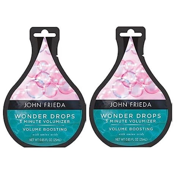 John Frieda, Wonder Drops 3 Min Volumizer with Amino Acids, 1.7oz each, 2/PACK