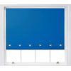 fine star ROLLER BLIND BLINDS CHROME SQUARE EYELET EDGE TRIMABLE WITH FITTING (BLUE, WIDTH 90CM (35") X DROP 160CM (63"))
