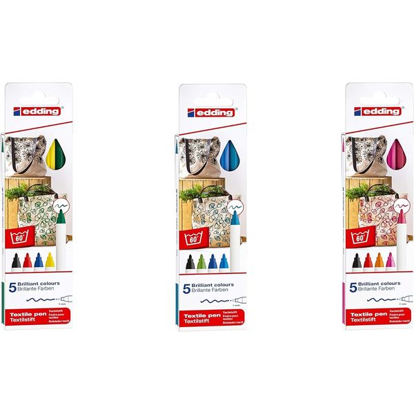 edding Textile Marker 4600 Bullet Tip 1mm (Complete Set 1mm)