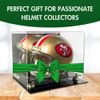Football Full Size Pro Helmet Display Case with Mirrored Back