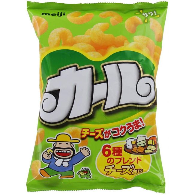 Meiji Karl Cheese Curls Corn Puffs Snack 64g (Box of 10 Bags)