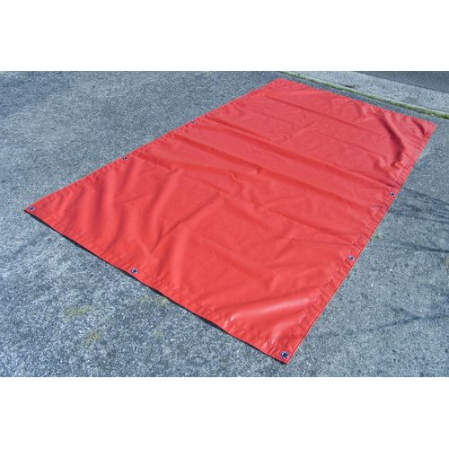 Tarp, Heavy Duty, Red 3' X 5' Feet Waterproof, 18 Oz. Vinyl w/ Reinforced Edges (3' X 5' Feet, Red)