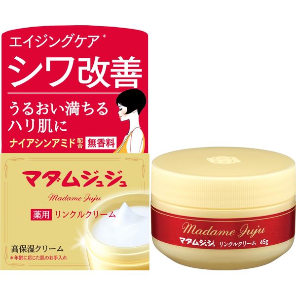 Madame Jujulinkle Cream, Niacinamide Blend, Aging Care, Wrinkle Improvement, 1.6 oz (45 g), Kobayashi Pharmaceutical
