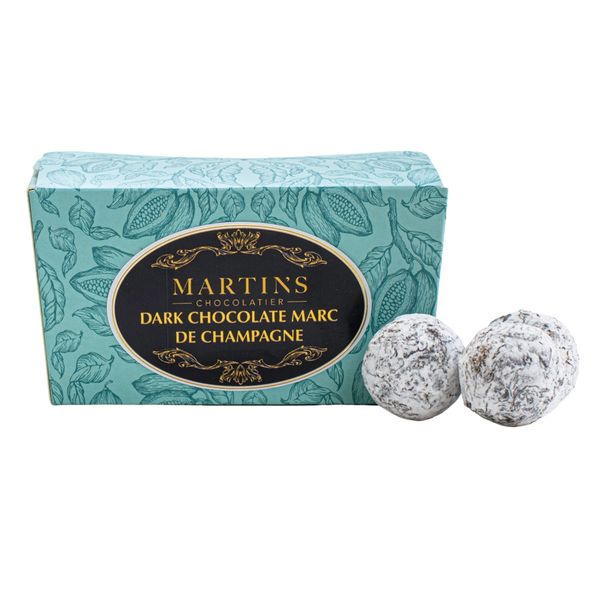 Martin's Chocolatier Chocolate Ballotin 200g | Truffles | Handmade Chocolate Gift Box (Dark Chocolate Champagne)