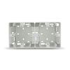 Recessed Socket White 2 Elements, Ideal for Electrical installations and Connections in Indoor Spaces.