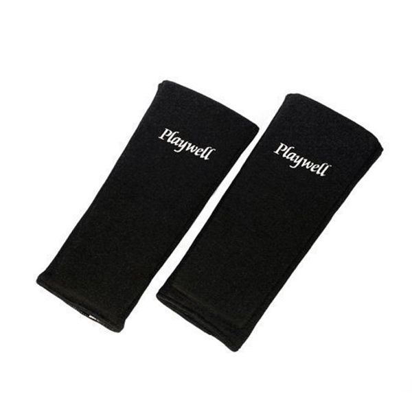Playwell Martial Arts Black Elasticated Full contact Padded Both sides Forearm Guards - Large