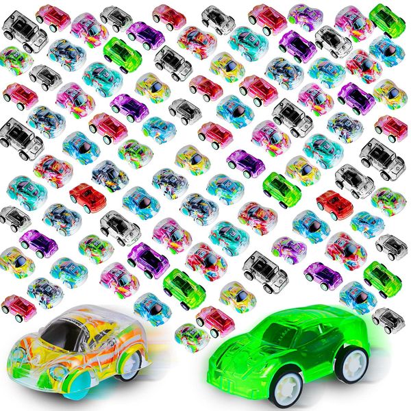 Leitee 150 Pack Mini Pull Back Car Bulk Birthday Party Favors Carnival Prizes Racing Vehicles Pull Back Car for Goodie Bag Stuffers Classroom Exchange Gifts(Modern Style)