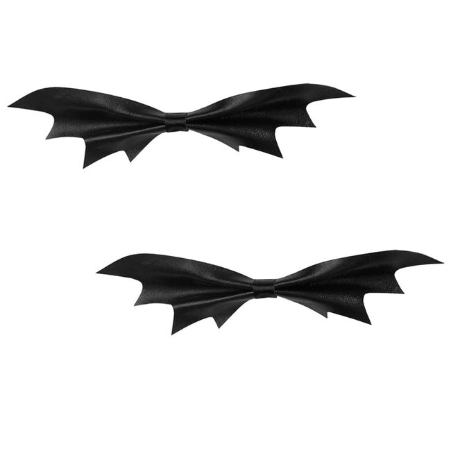 Halloween Bat Claws Hair Clips Cartoon Wing Hair Clip with Horror Party Cosplay Decoration Costume Accessories PU leather Hairpin for Girls Women (2 Pcs)