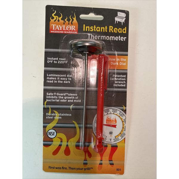 TAYLOR GRILL Instant Read Thermometer with oval dial # 801