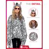 Smiffy's Zebra Party Poncho and Shower Resistant with Drawstring Bag