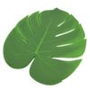Raguso 12Pcs Artificial Palm Leaf Placemat, Monstera Leaf Table Flag Cutlery Mat Coaster, Simulation Artificial Leaf Table Protector, for Restaurant Party Kitchen