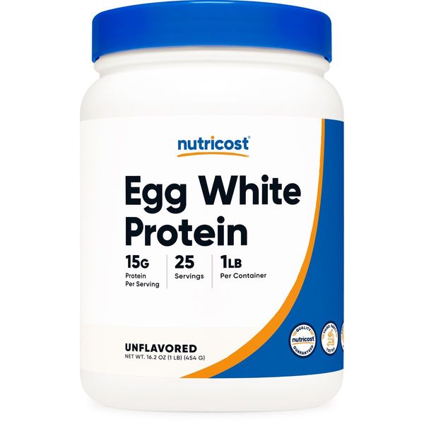 Nutricost Egg White Protein Powder 1lb (Unflavored) - Non-GMO, Gluten Free