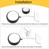 sourcing map 3.3ft Retractable Cable Lock with Square Patch Remote Control Security Lock with Adjustable Cord Tether Anti Theft for Laptop, TV, 150 G, Black