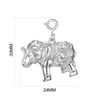 Philip Jones Elephant Charm Created with Zircondia® Crystals
