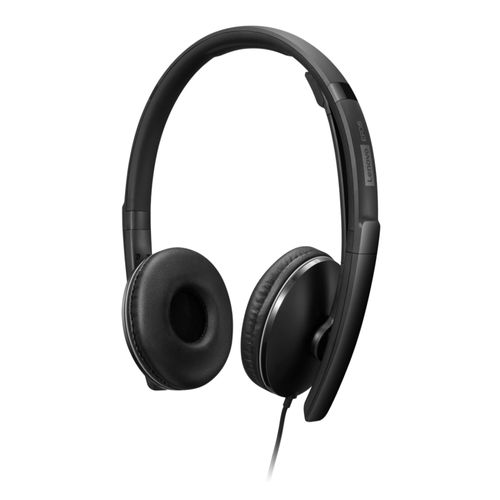 Lenovo Wired ANC Headset Gen 2 (Teams) with Active Noise Cancellation, EPOS BrainAdapt & ActiveGard Tech, Lightweight, USB-C, Plug-and-Play, Zoom Certified, Customizable, Hearing Protection