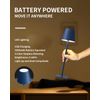 2 Pack Cordless Table Lamp,Portable LED Desk Lamp, 5000Mah Battery Operated, 3 C