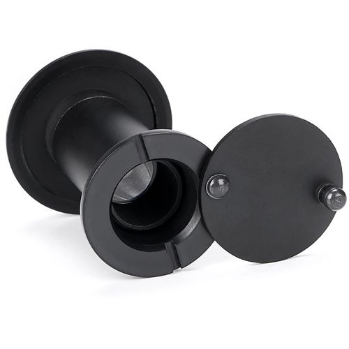 YOUTU® Door Viewer Wide Angle Door Viewer Peephole, Solid Brass Body and Wide Angle HD Glass Lens, 220 Degree Viewing Angle, Drill Hole Diameter 16 mm (Black)