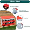 Chicken Nesting Box Red 10 Compartments Hen Laying Boxes Auto Egg Collection