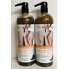 2 Bottles Spa Scriptions ~ Coconut & Charcoal Exfoliating Shower Scrub 33 oz Ea.