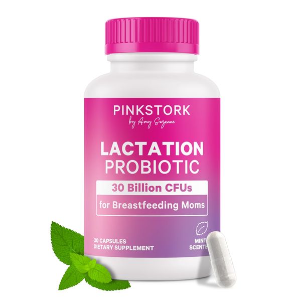 Pink Stork Lactation Probiotic - 30 Billion CFUs Multi Strain Postnatal Probi...