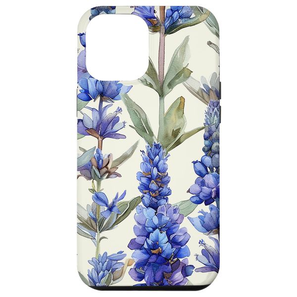 iPhone 14 Plus Anise Hyssop Flower Watercolor Pattern Graphic Case