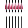 PANDARUS Archery Carbon Arrows 28-Inch Safety Beginner's Target Practice for Compound & Recuve Bow - (Pack of 12) Pink